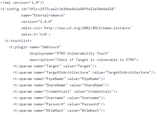 .fb file listing options supported by exploit