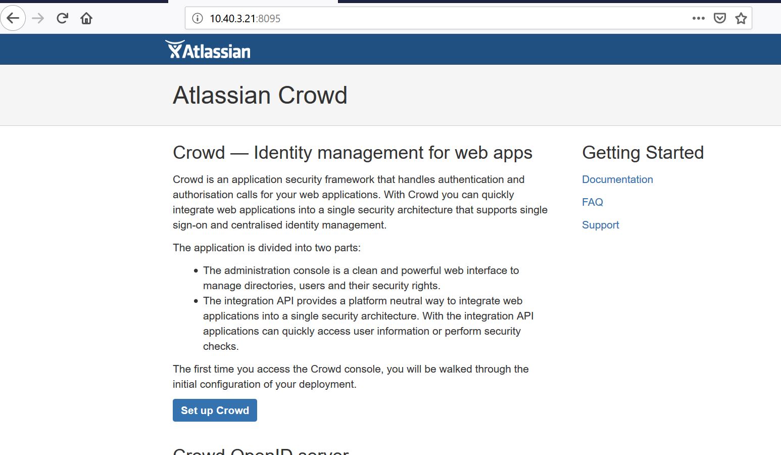 Atlassian Crowd pdkinstall Remote Code execution CVE201911580